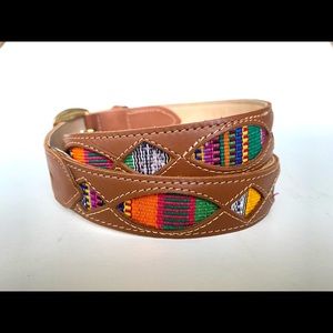 Colorful leather belt made in Guatemala — L